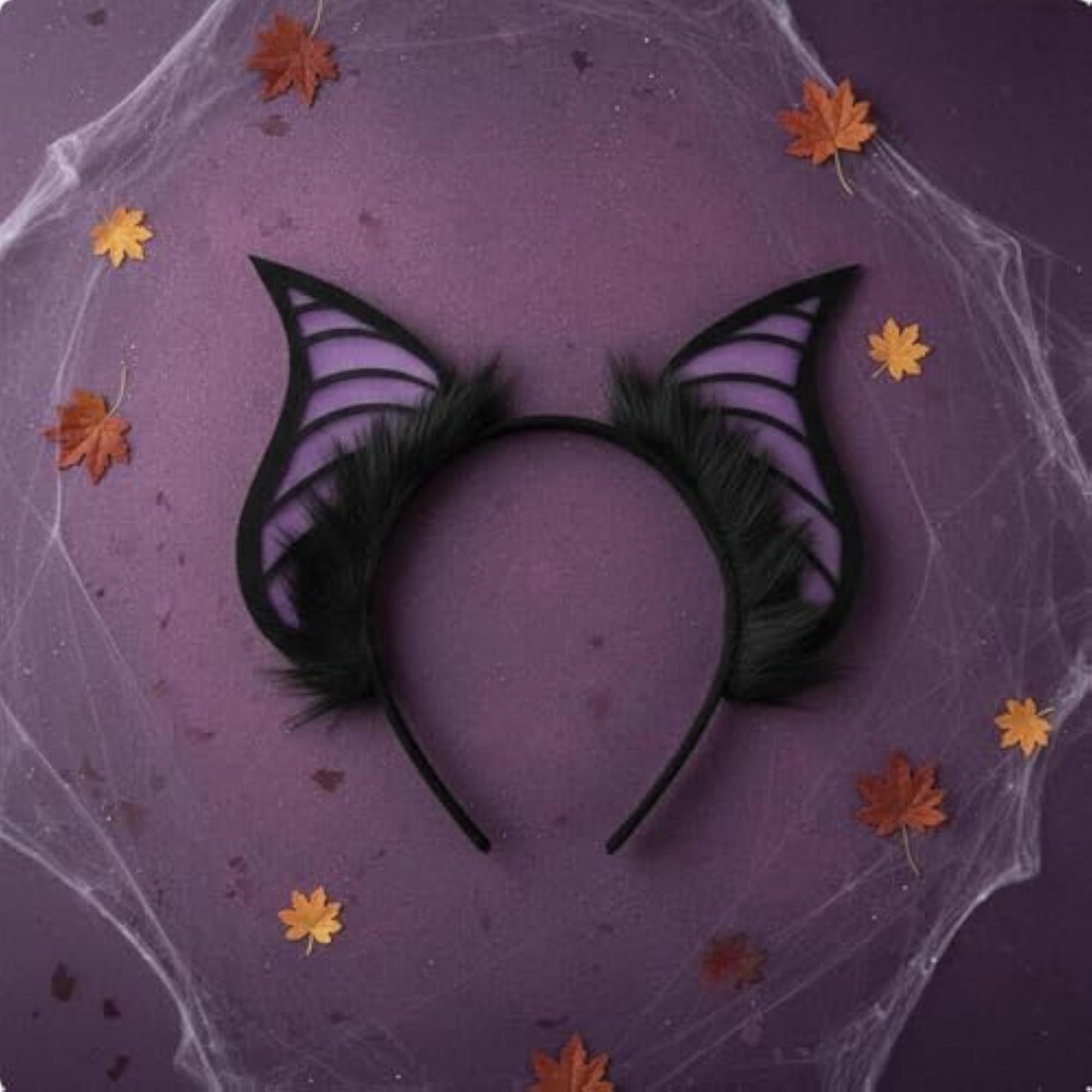 Nocturnal Wing Ear Headband, Gothic Style